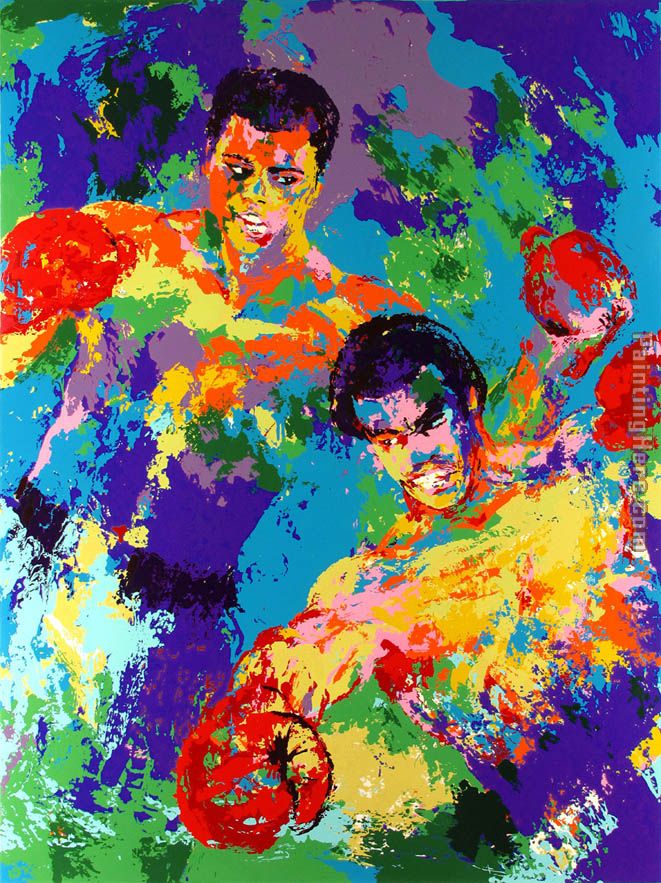 Ali Foreman Zaire painting - Leroy Neiman Ali Foreman Zaire art painting